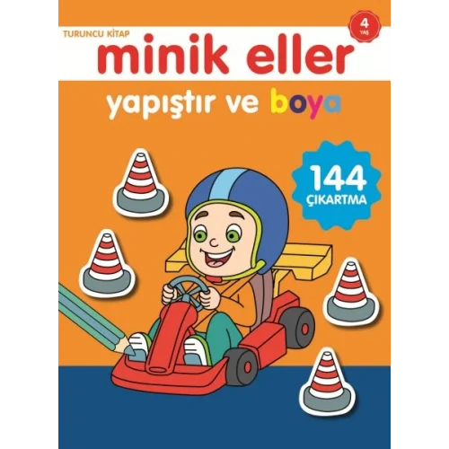 Minik Eller Yapıştır Ve Boya - Turuncu Kitap