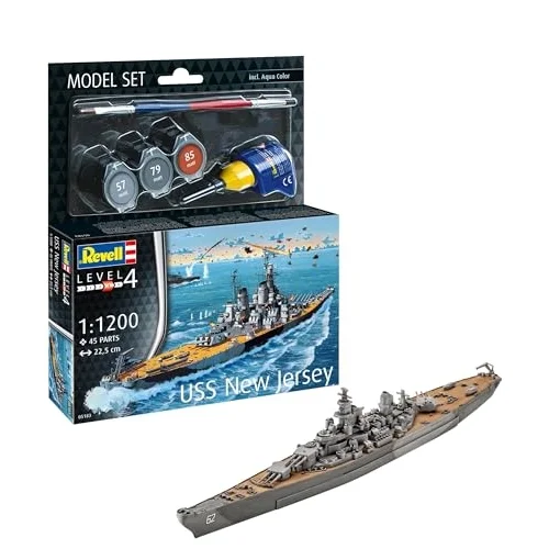 Model Set Battleship USS New Jersey- model kit with basic accessories