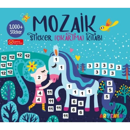 Mozaik Sticker Çıkartma Kitabı - Turkuaz