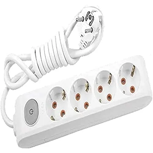 Multi-Let 4lü Anahtar-Topraklı Kablolu Ç.K 5m Priz