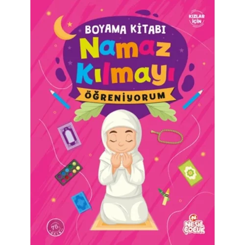 Namaz Kılmayı Öğreniyorum Kız - Boyama