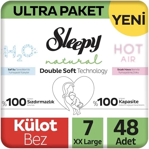 Natural Double Soft Ultra Paket Külot Bez 7 Numara Xxlarge 48 Adet
