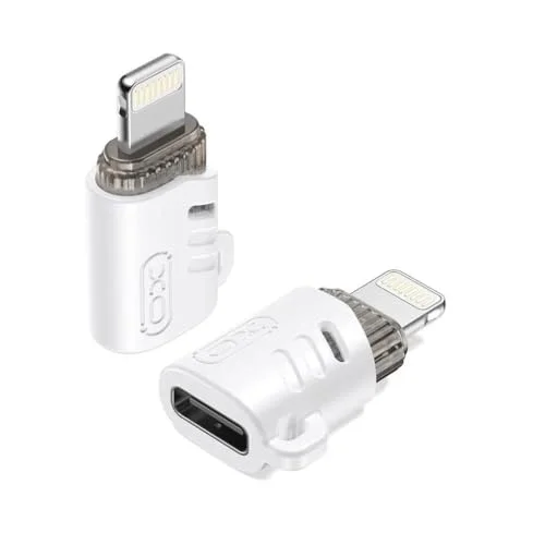 NB256E Lightning - Type-C Dönüştürücü Adaptör - Type-C Kablolarını iPhone Cihazlarda Kullanma Aparatı, Hızlı Veri Aktarımı ve Şarj Desteği, Beyaz