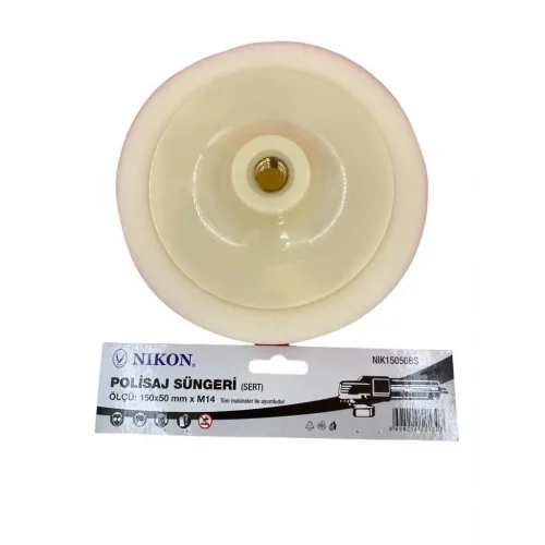 Mey İthalat® Nikon 15050BS Polisaj Süngeri 150 mm Beyaz Sert
