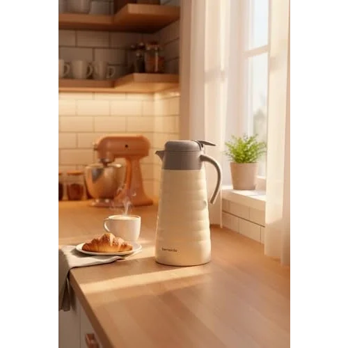 Nora 2 Litre Çelik Termos Krem