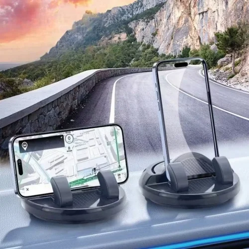 Mey İthalat® Numaratörlü Güçlü Yapışkanlı 360 Derece Dönebilen Su Geçirmez Araç İçi Telefon Tutucu Plastik Aparat