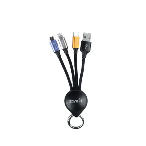 OKS 3 in 1 Usb Kablo Siyah