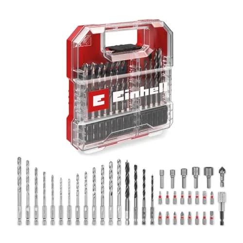 Orijinal Einhell L-CASE 40 parçalı uç ve matkap seti (25 mm uçlar, hızlı değiştirilebilir uç tutucu, lokma anahtar, havşa, metal, beton ve ahşap matkap uçları, saklama kutusu dahil) - 49109053