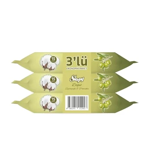 Pamuk Zeytin Cep Mendili 3x15 (45 Yaprak)