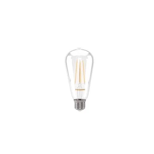 Panasonic E27 Dim Edilebilir Filaman ST64 Lamba 7W 806LM 2700K Clear