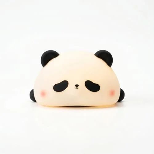 Panda Gece Lamba, LED Yumuşacık Sevimli Lamba, Çocuklar için Gece Lambası, Silikon Panda Işığı, Kısılabilir Kız Bebek Yatak Odası Gece Lambası, Emzirme Kreş Dekoru için Şarj Edilebilir