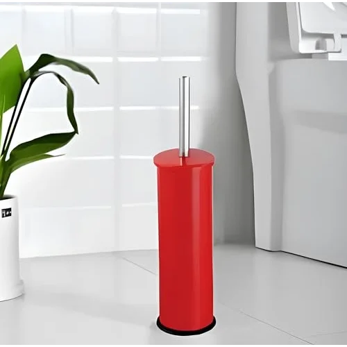 Paslanmaz Tuvalet Fırçası Banyo Fırçası Kırmızı