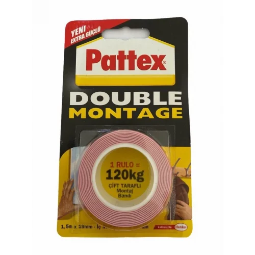 Mey İthalat® Pattex Double Montage Çift Taraflı Bant 120 kg