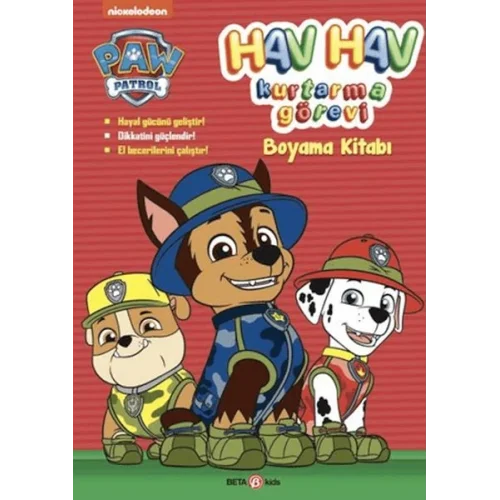 Paw Patrol Hav Hav Kurtarma Görevi Boyama Kitabı