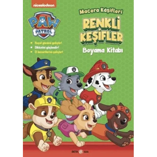 Paw Patrol Macera Kaşifleri Renkli Keşifler Boyama Kitabı