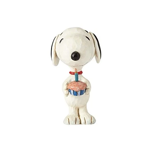 Peanuts by Jim Shore Snoopy doğum günü figürü, 7,6 cm, çok renkli