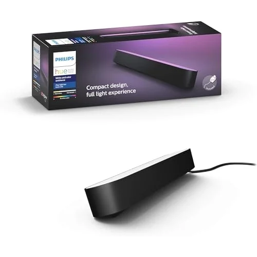 Philips Hue Play, Akıllı LED Aydınlatma, Siyah, Güç Adaptörü Dahil - 25.000 Saat Ampul Kullanım Ömrü