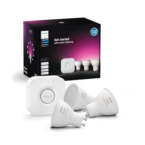 Philips HueWCA 4.2W GU10 Renkli Spot Akıllı Ampul 3lü Başlangıç Seti