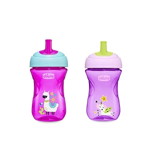 Pipetli Eğitim Bardağı (Pembe/Mor)