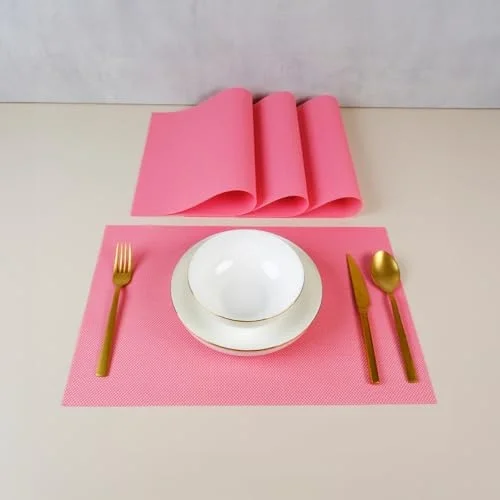 Plaid Pink 4 Parça Amerikan Servis 30x45 cm