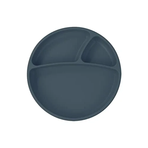 Porsiyon Vakum Tabanlı Silikon Tabak Deep Blue