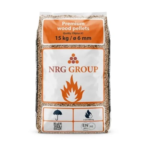 Premium Doğal Çam Peleti, ENplus A1 Kalite,%100 Çam, 6 mm, 15 kg