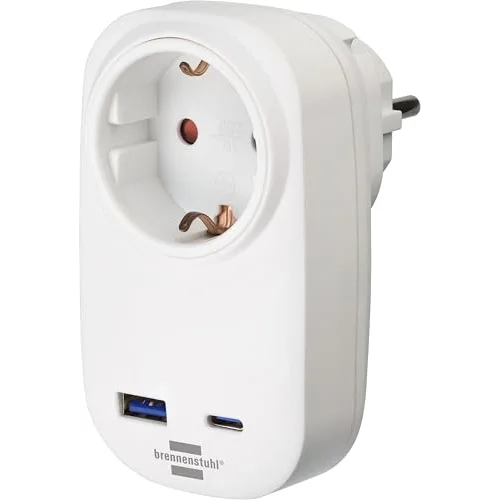 Premium Serisi Tek Soketli 20W Hızlı Şarj Özellikli Type-C ve USBli Şarj Korumalı Priz