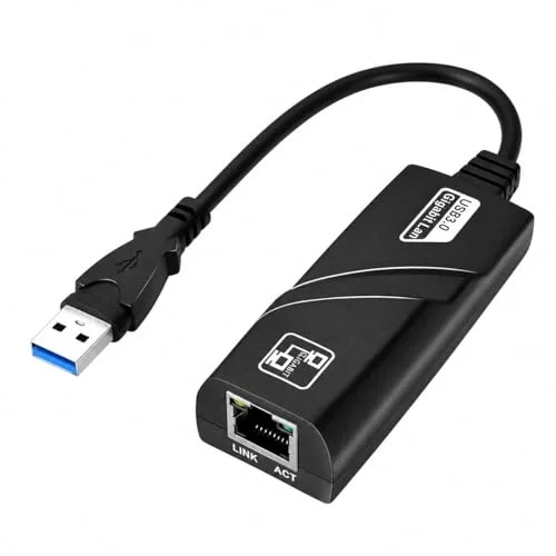 PrimeX PX-2035 USB 3.0 Gigabit Ethernet Adaptör, 1000Mbps USB to RJ45 LAN Dönüştürücü, USB Network Çevirici, PC Notebook İçin Kablolu İnternet Adaptörü, 10/100/1000Mbps Gigabit USB İnternet Çevirici
