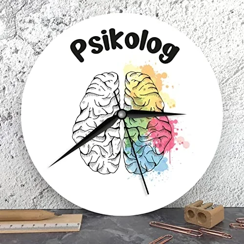 Psikoloğa Hediye Ahşap Duvar Saati