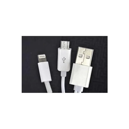 PSR aksesuar Beyaz Beyaz 2 Uçlu Lightning-Micro Usb Kablo 1M- ile uyumlu