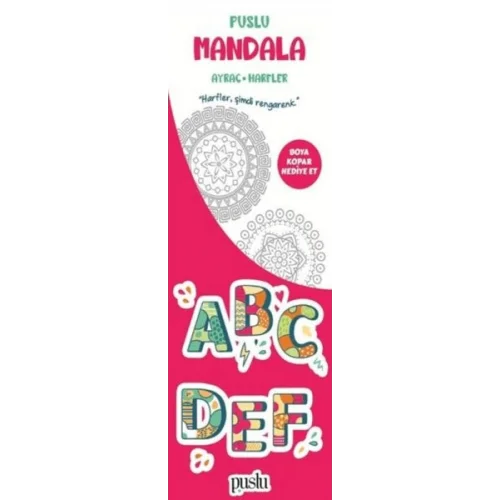 Puslu Mandala Çocuk Ayraç - Harfler