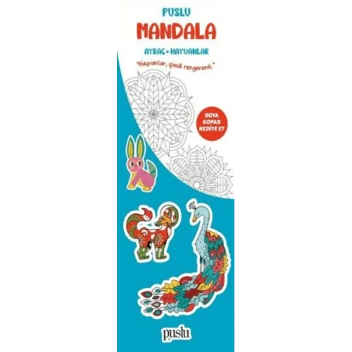 Puslu Mandala Çocuk Ayraç - Hayvanlar