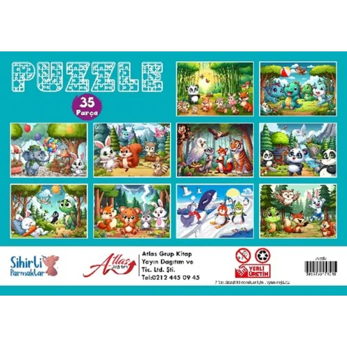 Puzzle 35 Parça 10 Çeşit 10’lu Paket