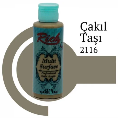 Mey İthalat® Rich Multi Surface 2116 Çakıl Taşı Akrilik Boya 120 cc