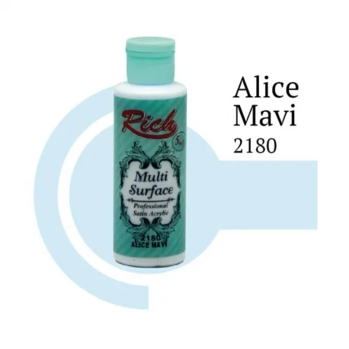 Mey İthalat® Rich Multi Surface 2180 Alice Mavi Akrilik Boya 120 cc