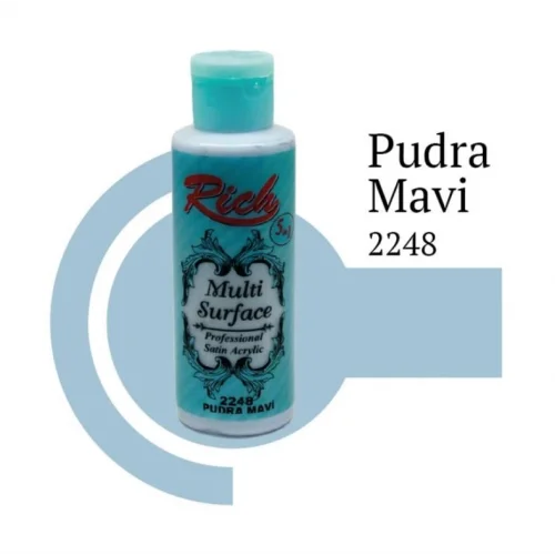 Mey İthalat® Rich Multi Surface 2248 Pudra Mavi Akrilik Boya 120 cc