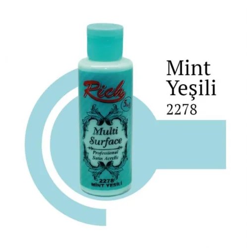 Mey İthalat® Rich Multi Surface 2278 Mint Yeşili Akrilik Boya 120 cc