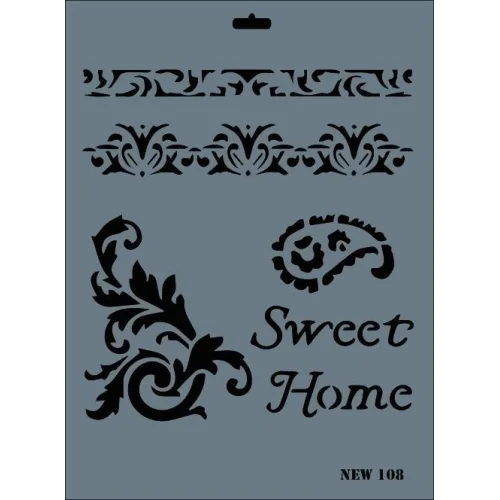 Mey İthalat® Rich New Seri N-108 Stencil 35x25 cm