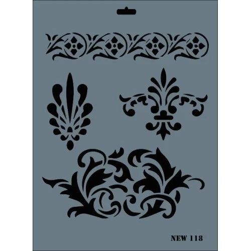 Mey İthalat® Rich New Seri N-118 Stencil 35x25 cm