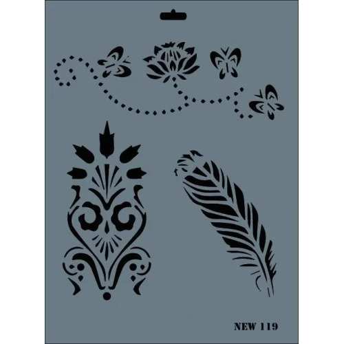 Mey İthalat® Rich New Seri N-119 Stencil 35x25 cm