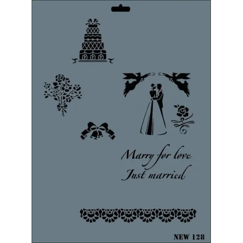 Mey İthalat® Rich New Seri N-128 Stencil 35x25 cm