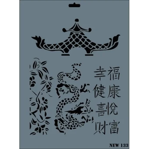 Mey İthalat® Rich New Seri N-133 Stencil 35x25 cm