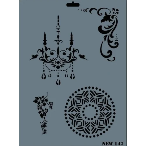Mey İthalat® Rich New Seri N-147 Stencil 35x25 cm