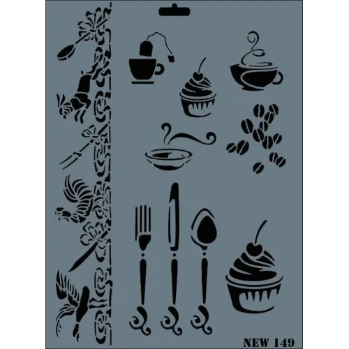 Mey İthalat® Rich New Seri N-149 Stencil 35x25 cm