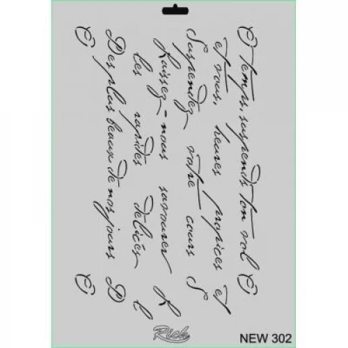 Mey İthalat® Rich New Seri N-302 Stencil 35x25 cm