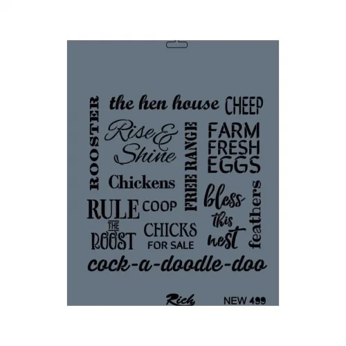 Mey İthalat® Rich New Seri N-499 Stencil 35x25 cm