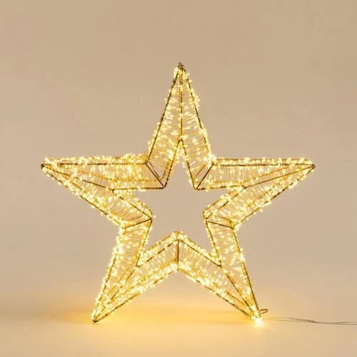 Rita Led Işıklı Yıldız Dekor 70 cm Altın