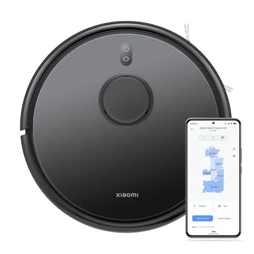 Robot Vacuum S20, 5000Pa Emiş Gücü, Akıllı Robot Süpürge, Siyah