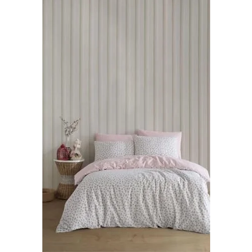 Rosie Tek Kişilik Ranforce Nevresim Seti, Pembe