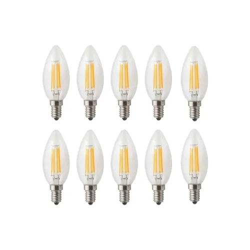 Rustik Led Ampul 4w E14 Ince Duy Gün Işığı 3000K 10 Adet Cata ERD25 Düz Mum Ampul